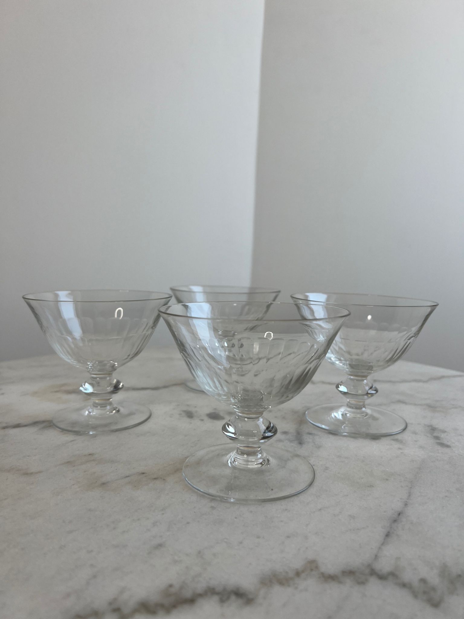 Set of 4 crystal glasses