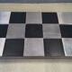 Vintage lacquer and aluminum checkerboard coffee table, 1970s