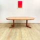 Table à manger extensible ronde en teck du milieu du siècle par Glostrup, Danemark, années 60