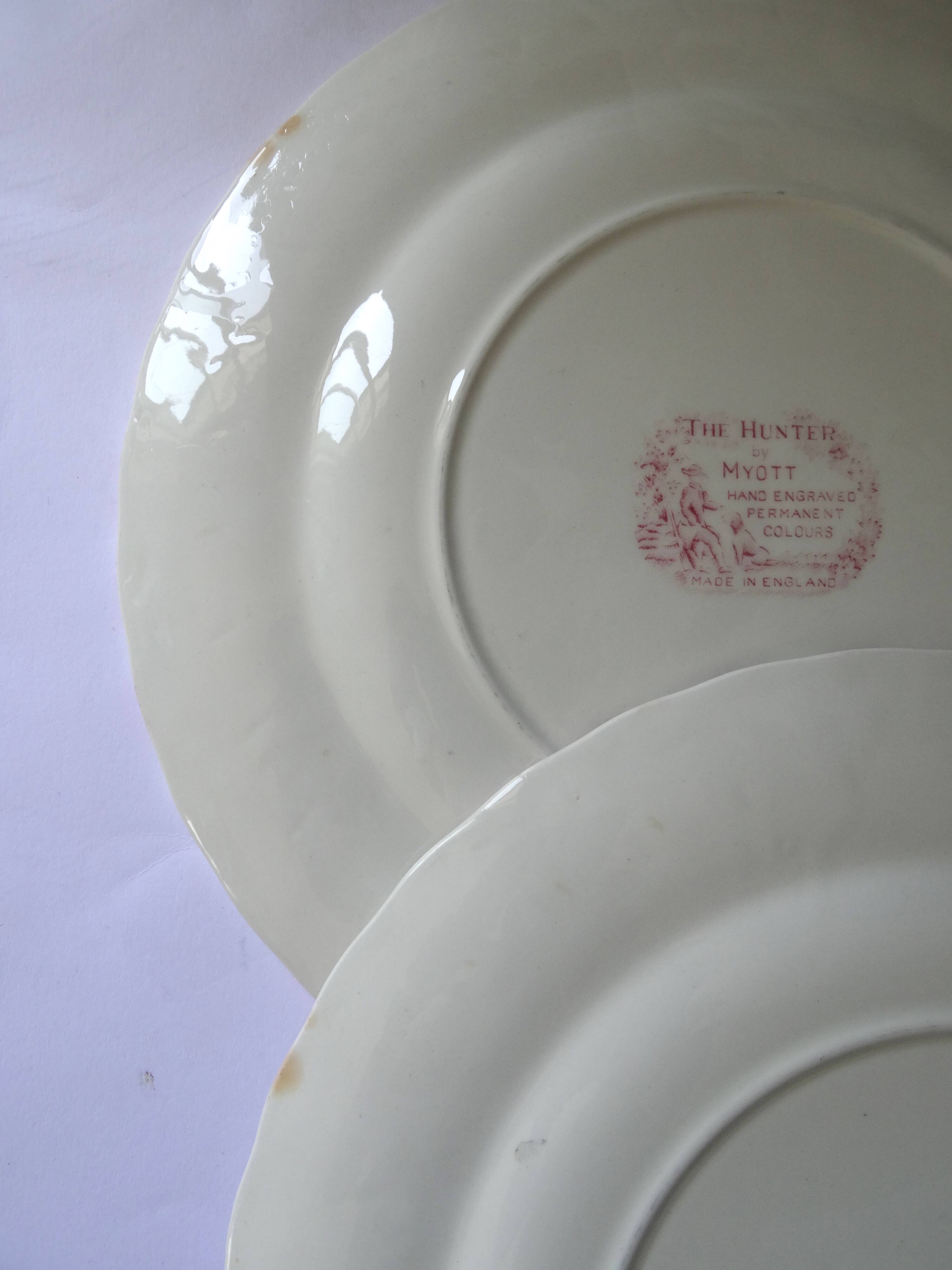 2 Myott The Hunter English plates