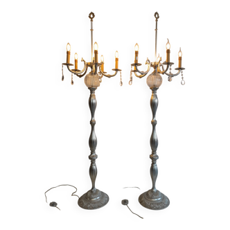2 living room lamps with 5 arms