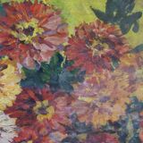 Peinture de fleurs ancienne