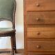 Vintage chest of drawers with compass feet