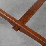 Deux chaises en chêne et osier brutalisme moderne du milieu du siècle, 1960