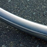 Oval table smoked glass and chrome 70s