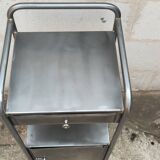 old metal medical bedside table circa 1930/40