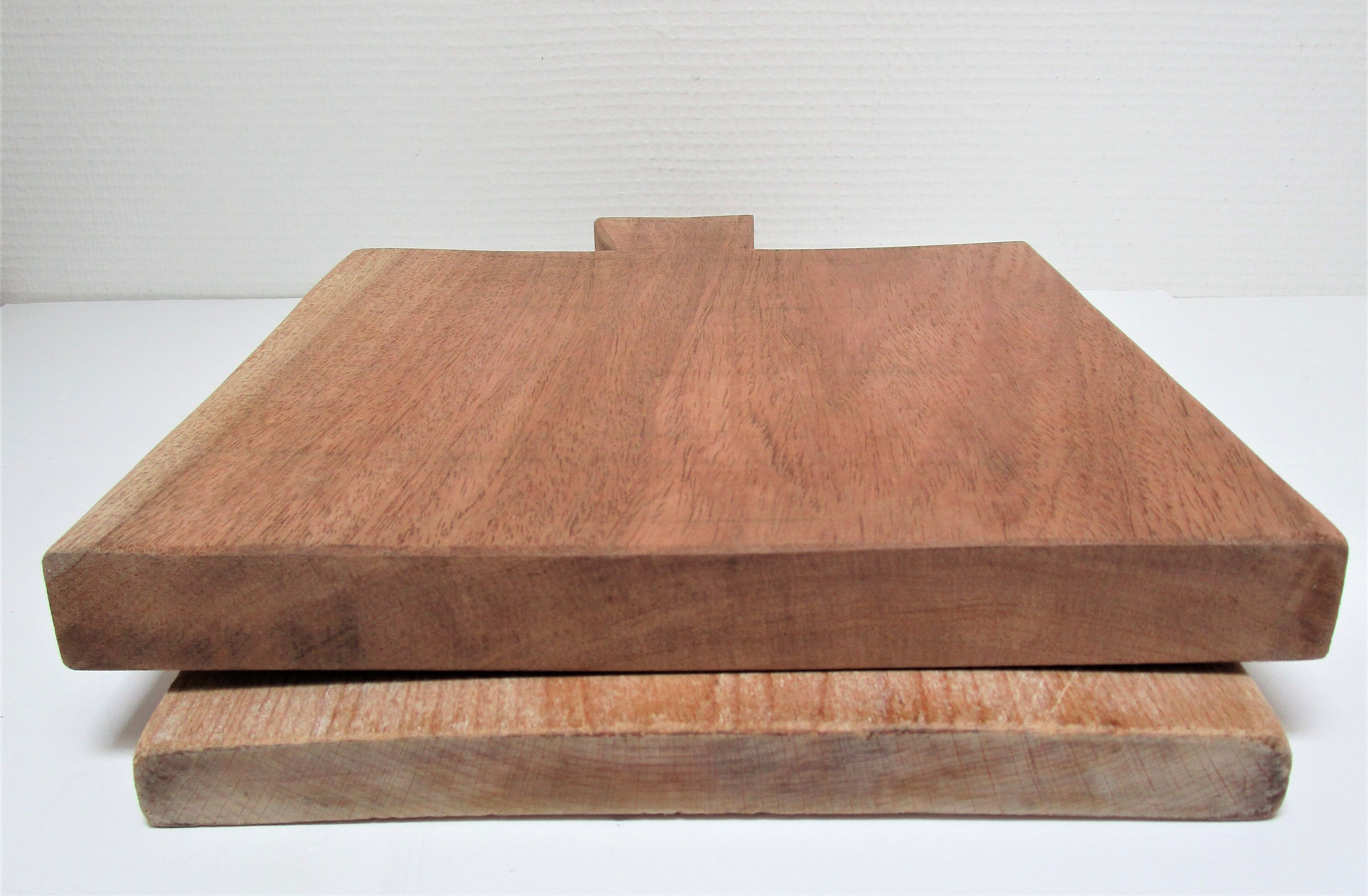 Two vintage solid wood cutting boards XL