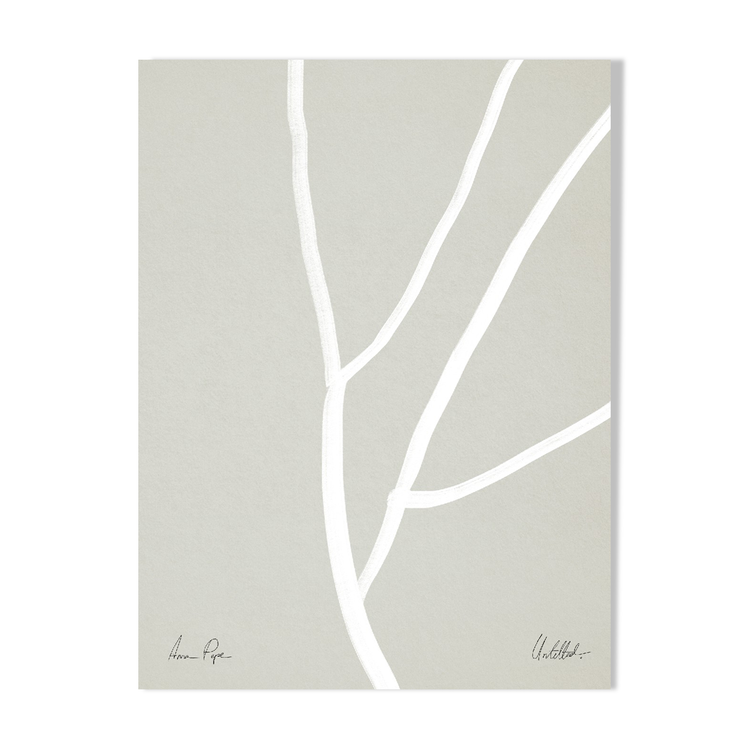 Abstract lines on grey giclee print, 50x70cm