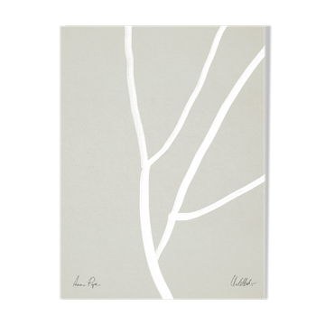 Abstract lines on grey giclee print, 50x70cm