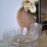 Vintage dessert service in cut glass