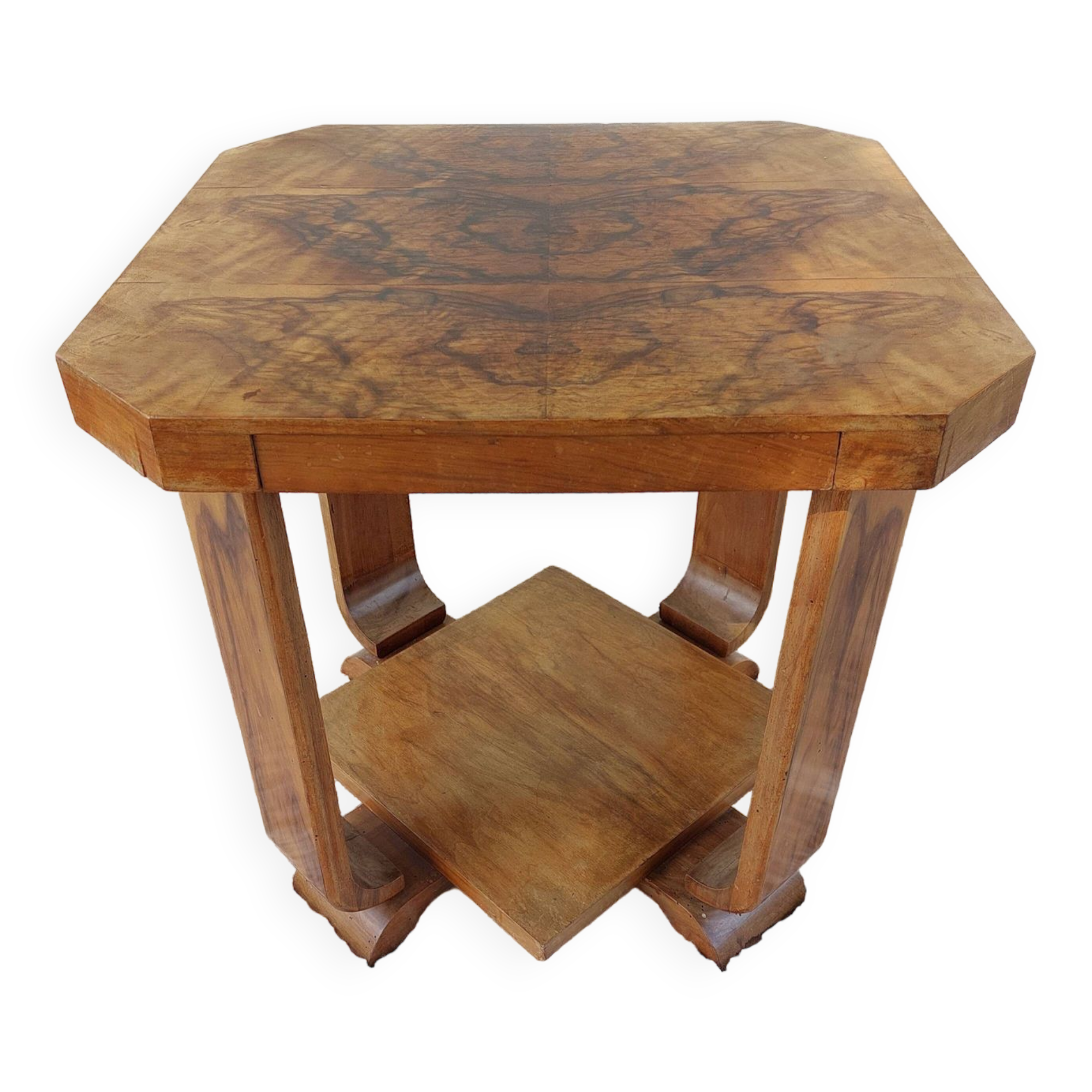 Square art deco pedestal table
