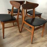 Série de 4 chaises scandinave