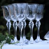 Set 6 vintage French glasses - Cristal d'Arques model Verneuil cira 1985