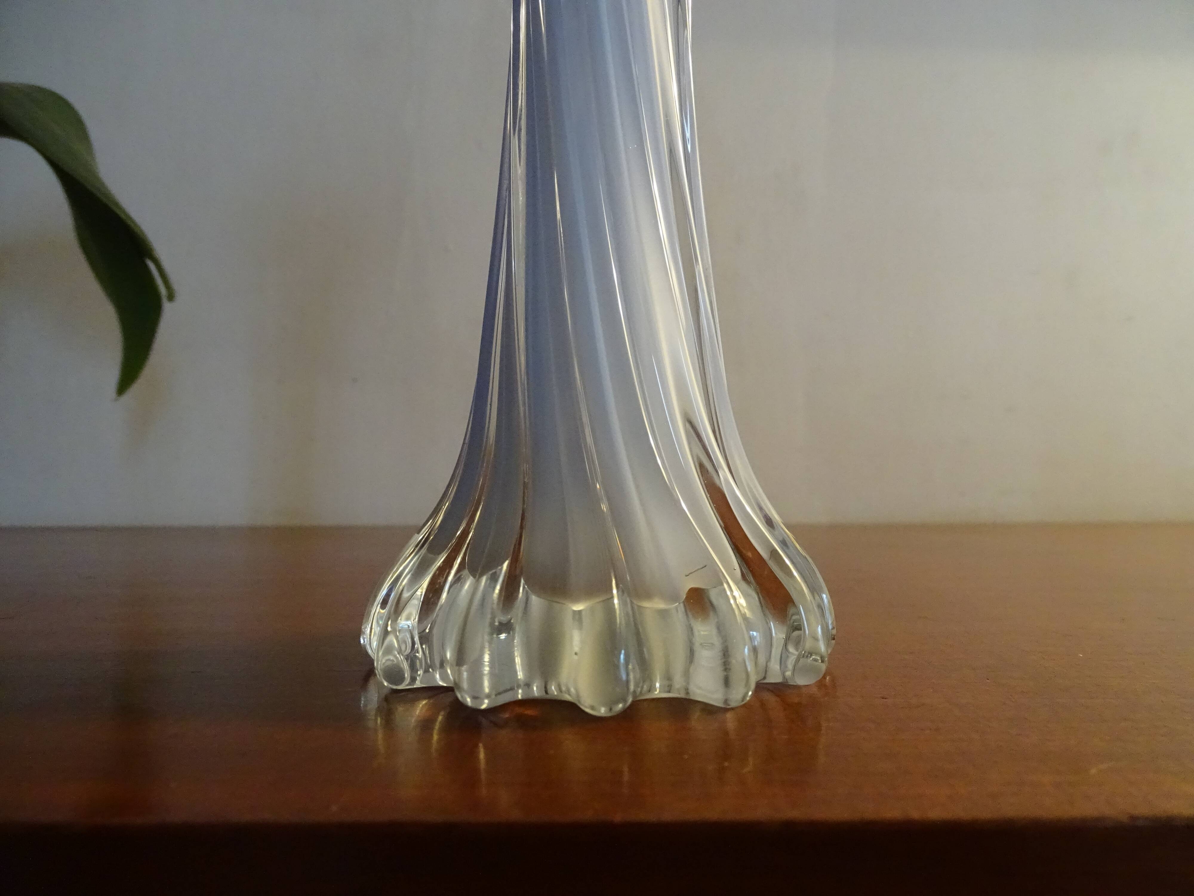 Murano glass vase twisted flower neck