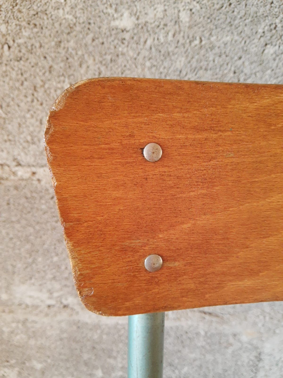 Vintage wood & metal school chair