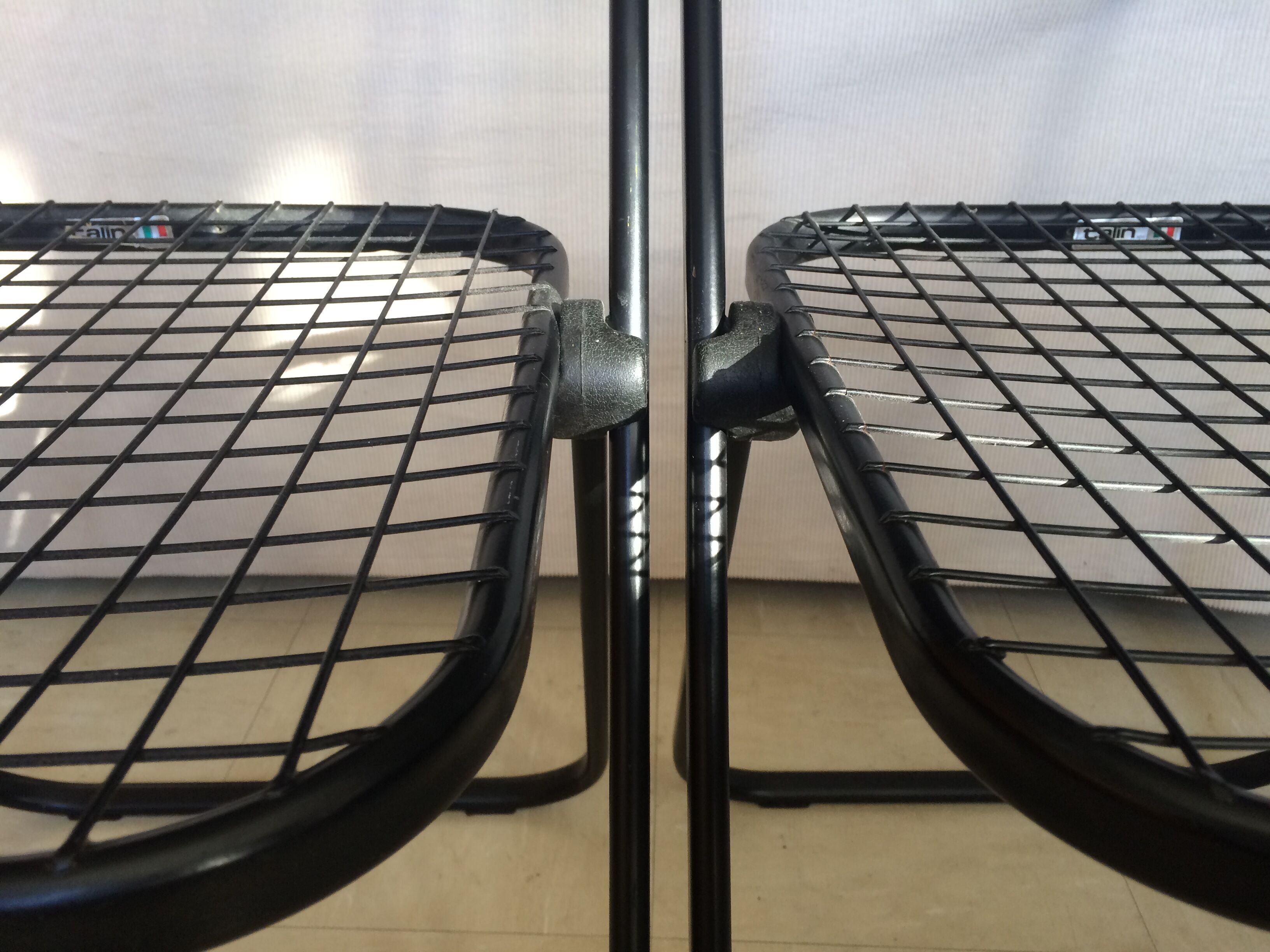 Pair of Cornedo folding chairs by TALIN - Made in Italy - 70s/80s