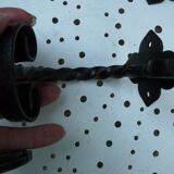Pair of wrought iron wall hooks