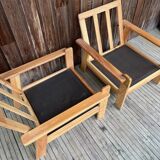 Paire de fauteuils en bois PIN
