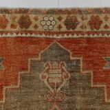 3x12 shades of brunt orange oushak runner rug