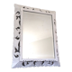 Miroir biseauté Henri II en blanc