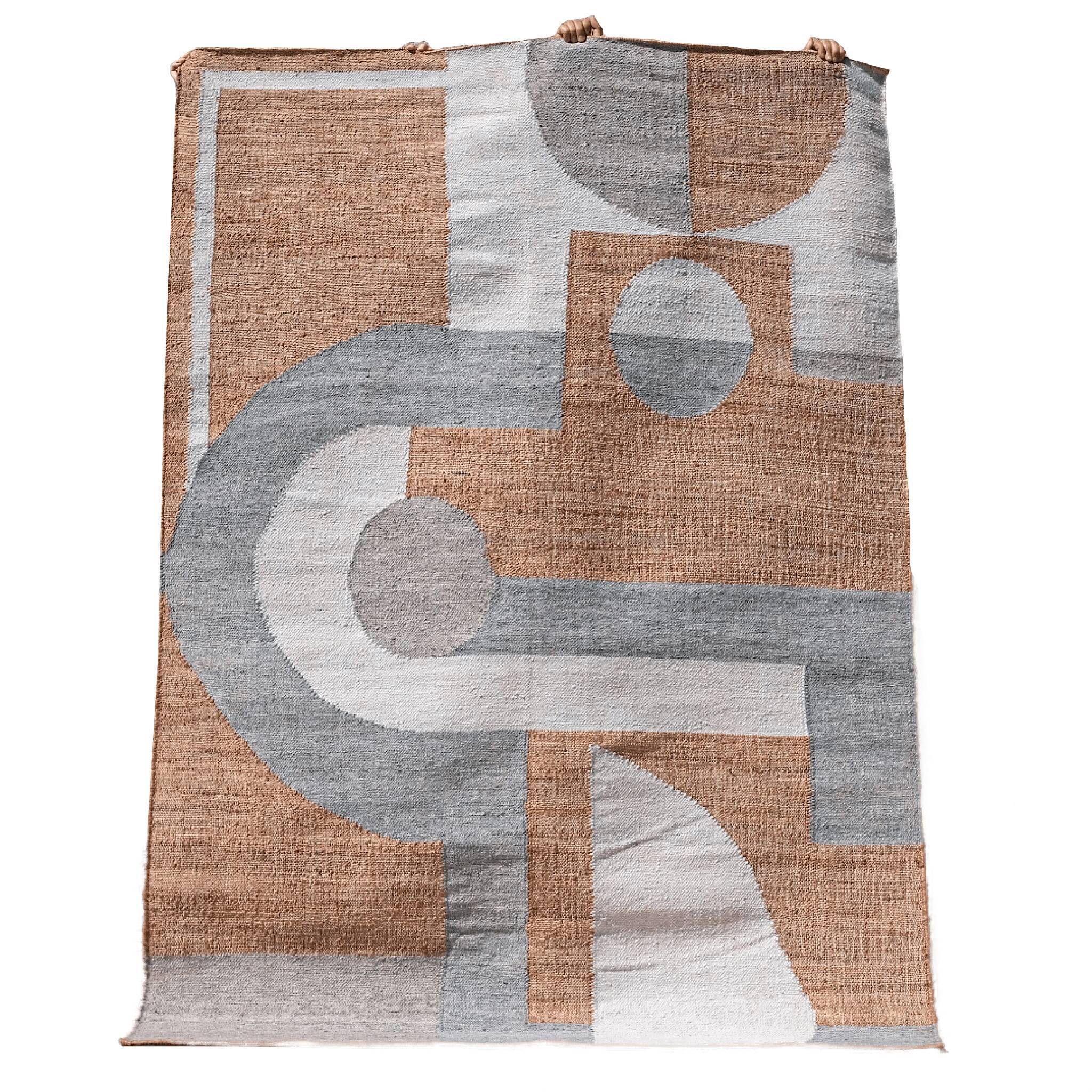 Woven carpet in jute and wool 240x170cm