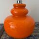 Vintage suspension lamp in orange opaline electrified to nine