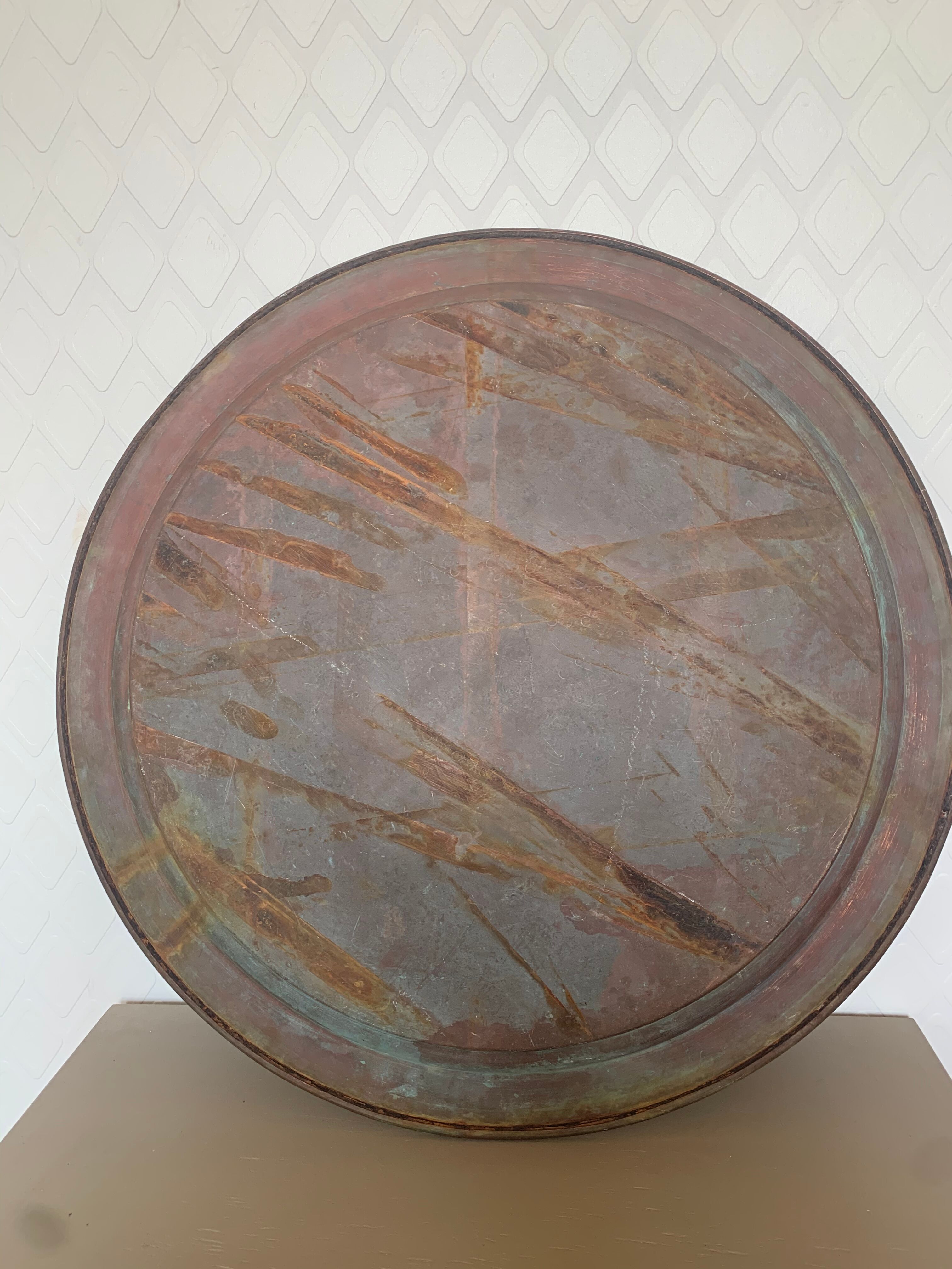 Moroccan copper tray