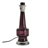 Mid-Century Modern Purple Chrystal Glass Table Lamp by Kosta 1960s