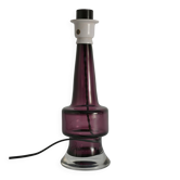 Mid-Century Modern Purple Chrystal Glass Table Lamp by Kosta 1960s