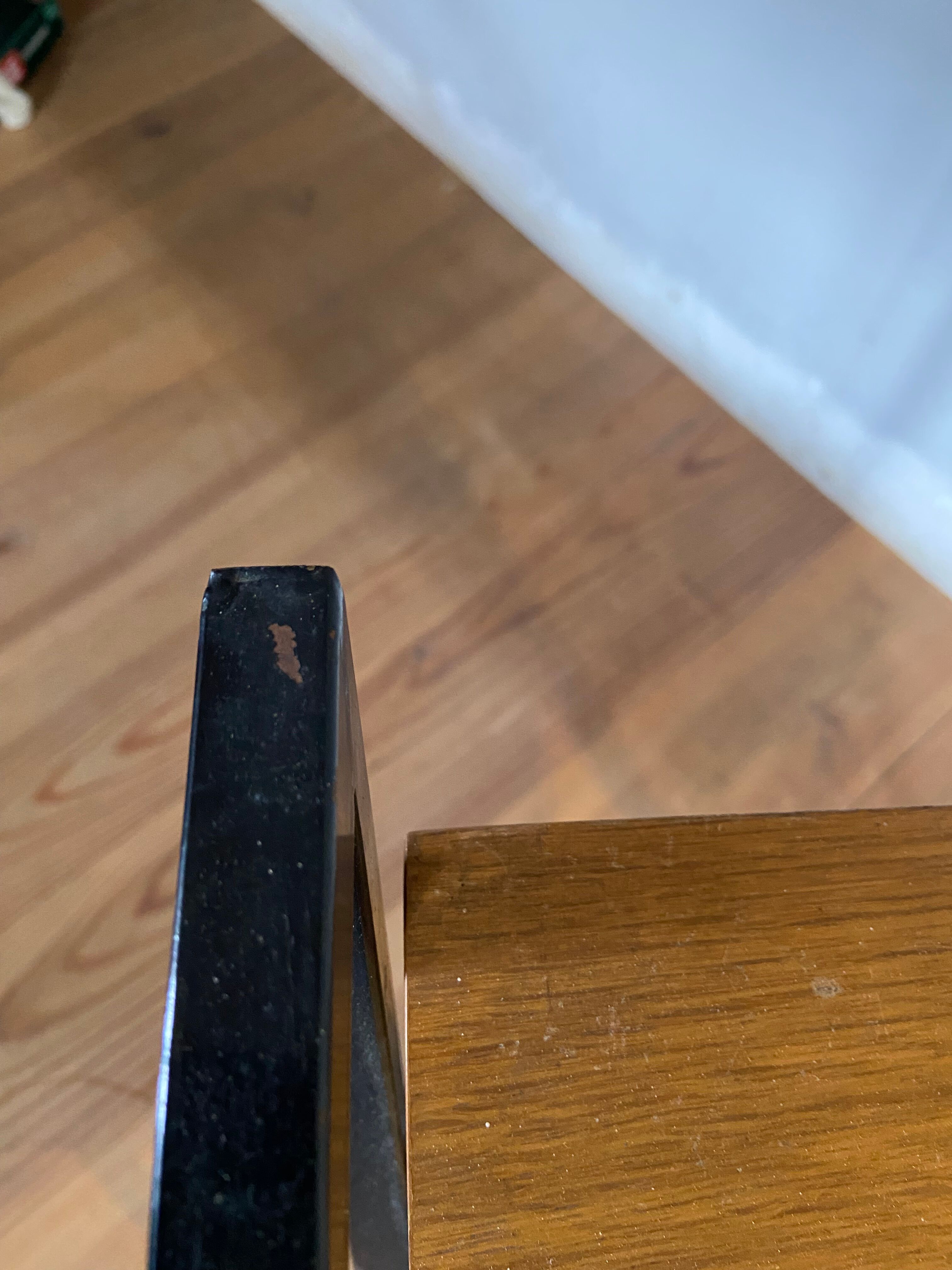 Vintage side table year 50 wood and metal dlg jacques hitier