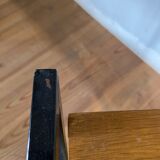 Vintage side table year 50 wood and metal dlg jacques hitier