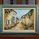 Painting “The Blue Shutters”, signed J. Gaubert – 2nd part 20th century