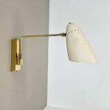 Applique murale ou plafonnier de théâtre réglable en laiton, Italie, années 1950