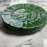 Sarreguemines grape barbotine dessert plates