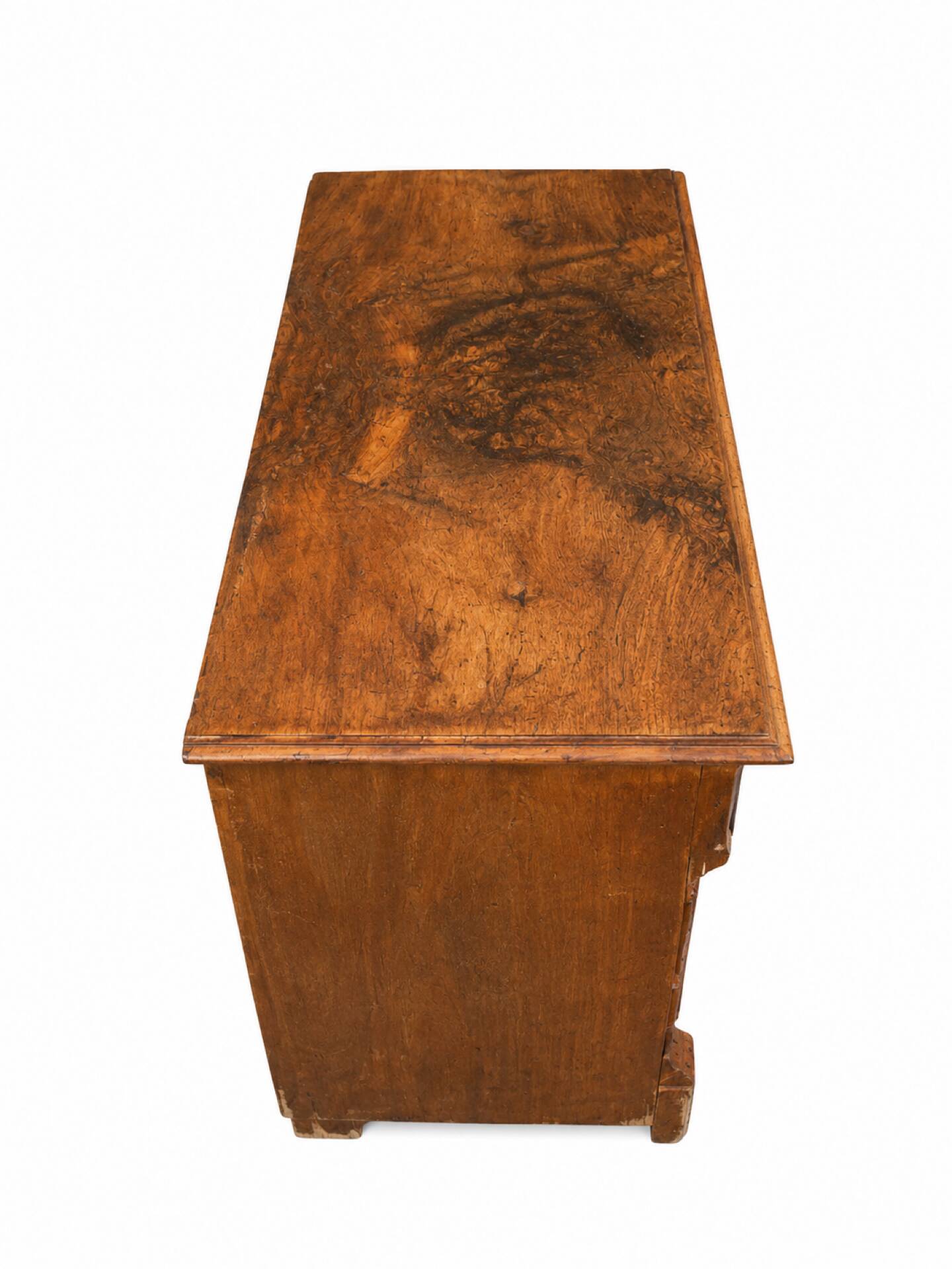 Commode ancienne 4 tiroirs style Louis-Philippe Bois et ronce de Noyer