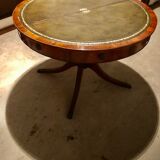 English tripod table in elm magnifying glass