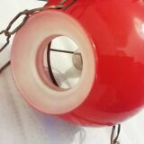 Ancien lustre globe rouge