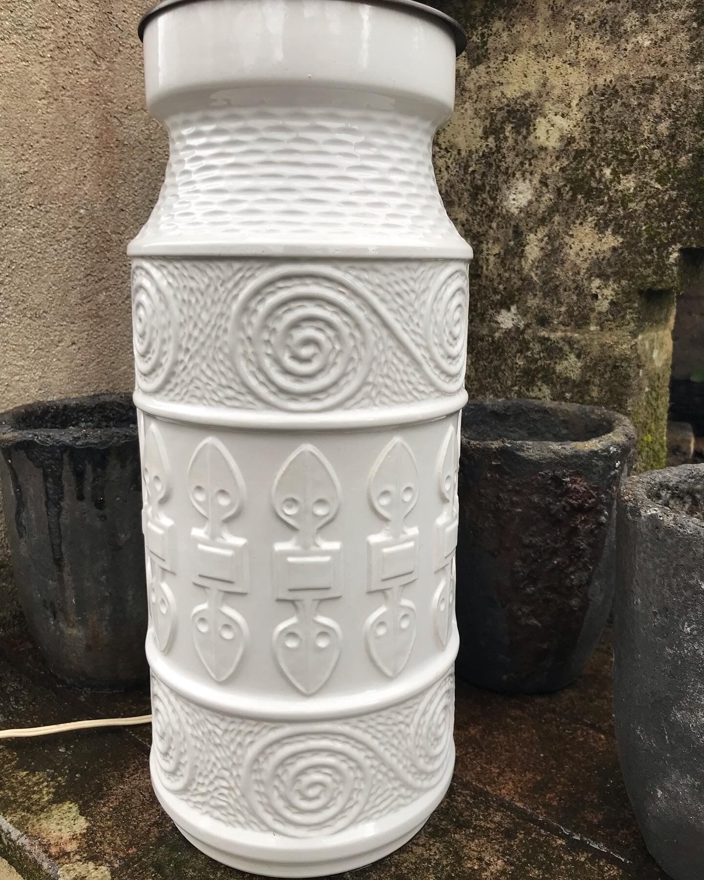 Vintage ceramic lamp stand
