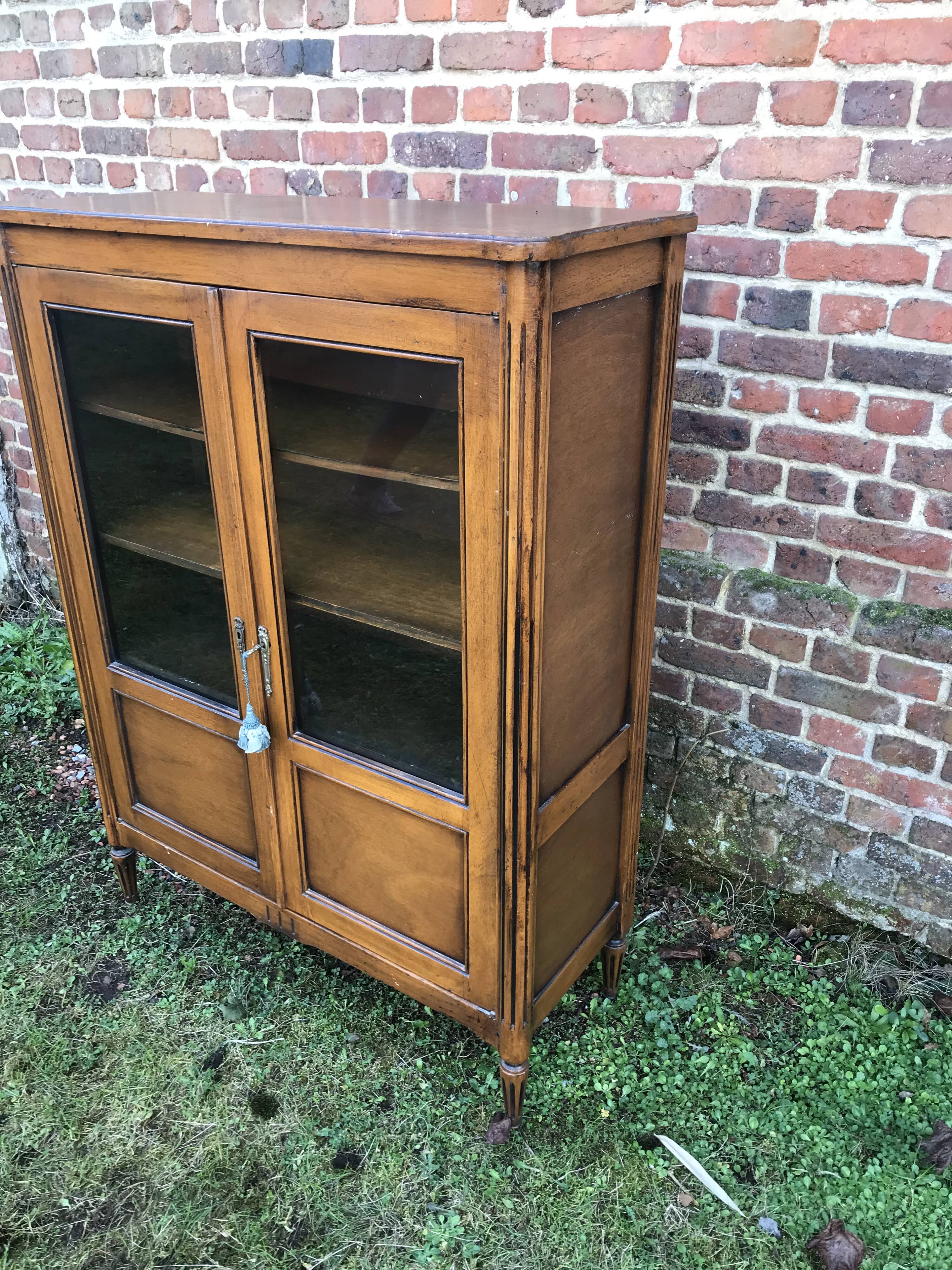 Louis XV style mahogany showcase