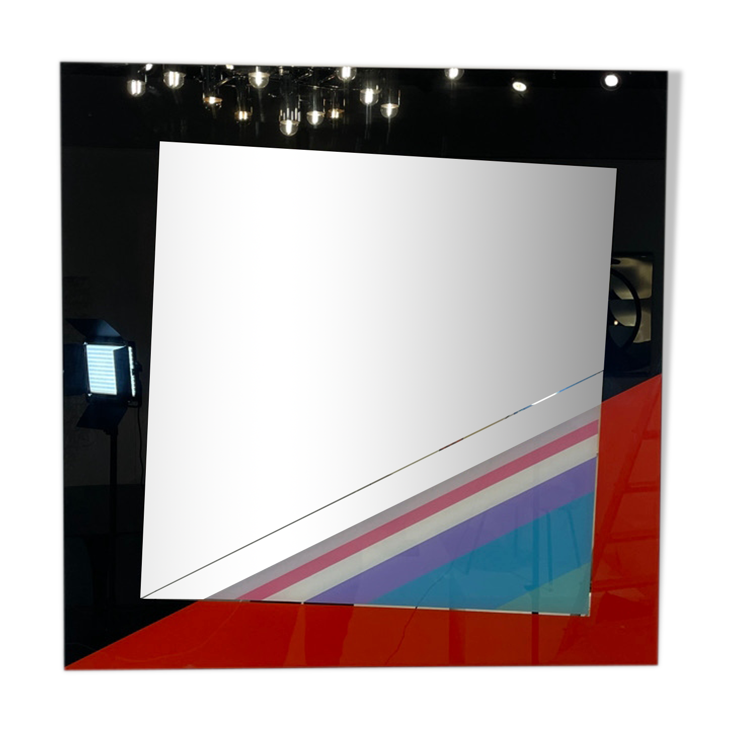 Glass mirror by Eugenio Carmi for Acerbis International
