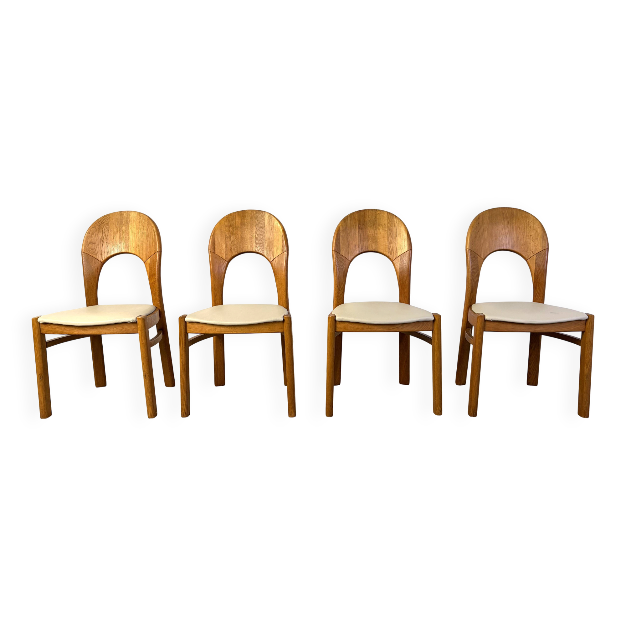 Vintage Danish oak dining chairs, 1970s