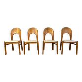Chaises de salle à manger en chêne danois vintage, années 1970