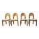 Vintage Danish oak dining chairs, 1970s