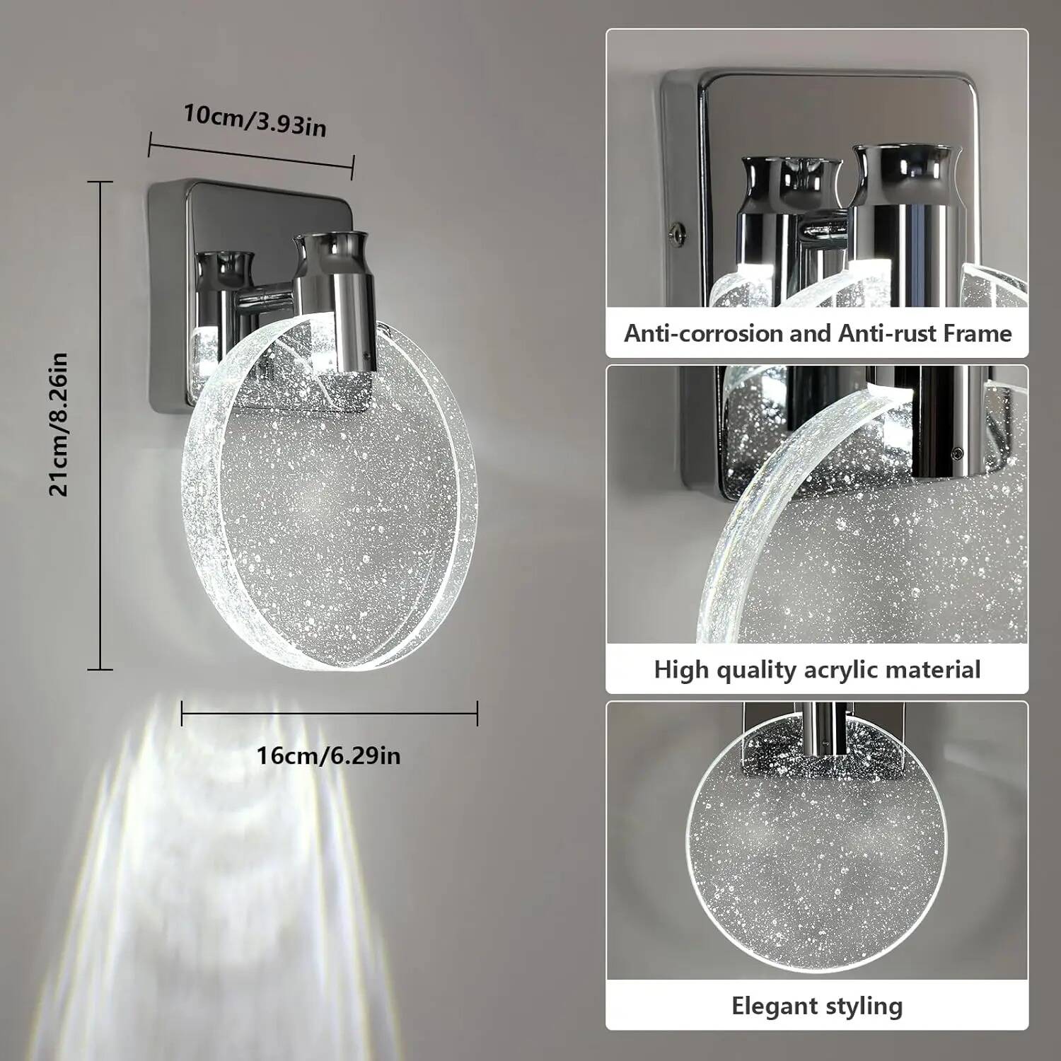 Modern led wall light for bedroom