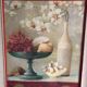 Oil on canvas Flowers and shells F. De Villeneuve