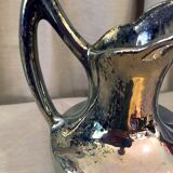 Jug in gres flame of rambervillers reflection blue green golden