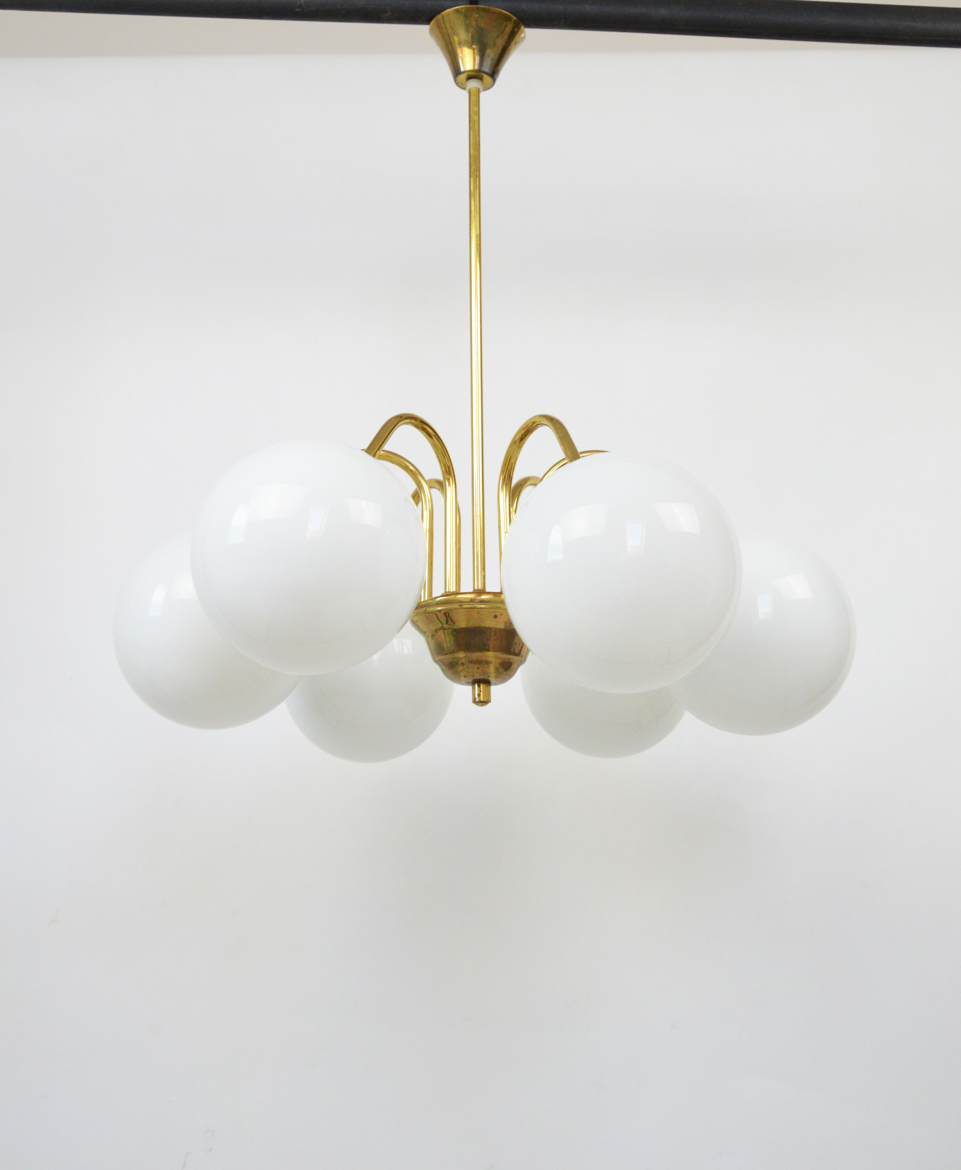 Six-arm chandelier, Poland, 1980s