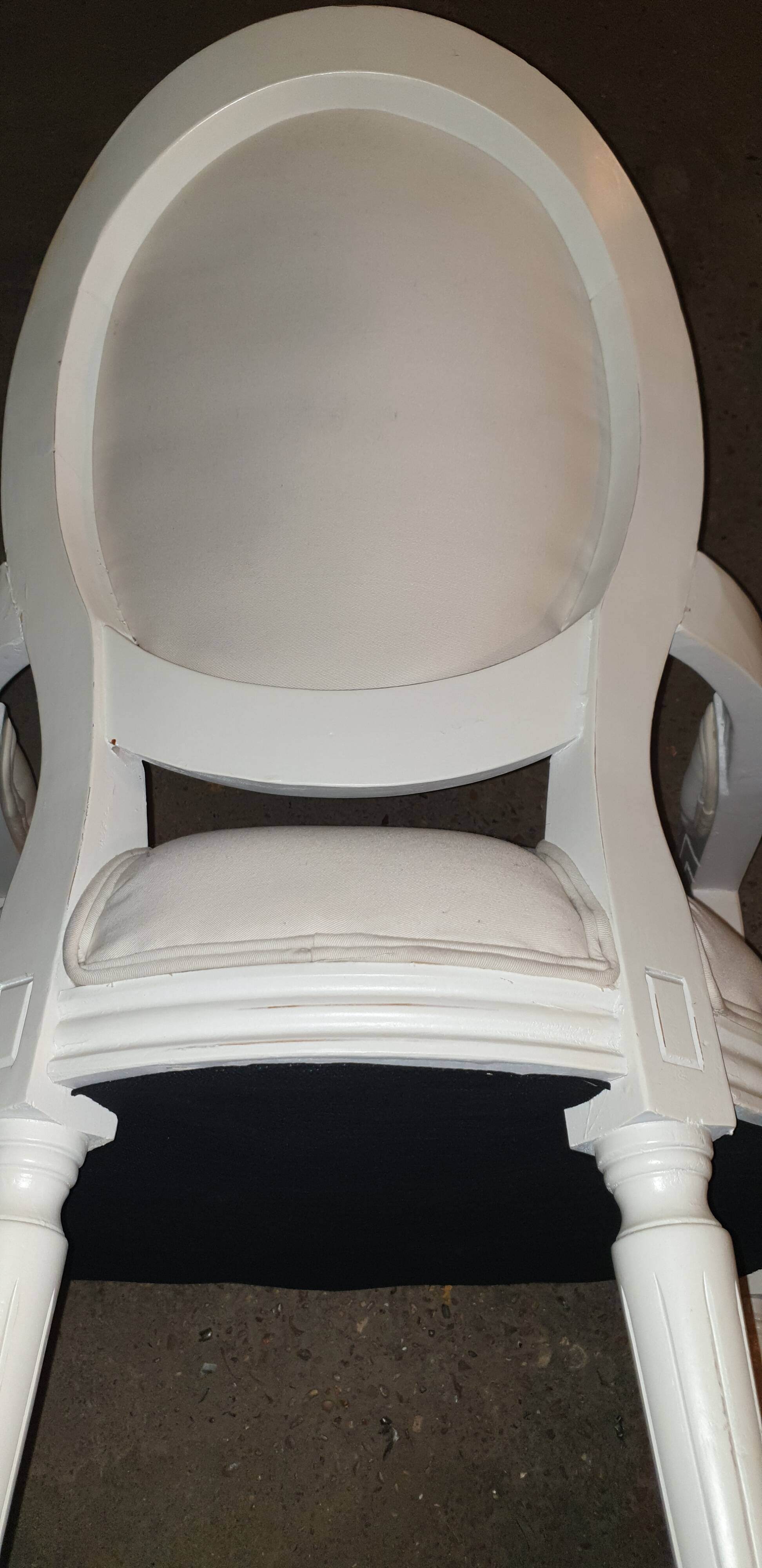 Louis xvi medallion armchair