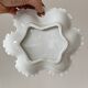 Coupelle porcelaine blanche forme feuille