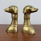 Dog bookends, solid brass, 1970s.